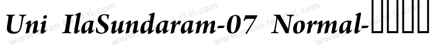 Uni IlaSundaram-07 Normal字体转换